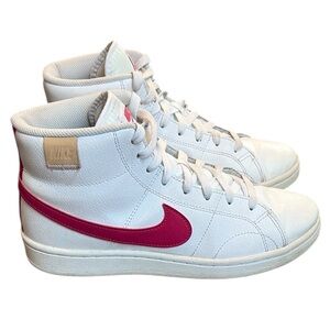 Nike Court Royale 2 High Top Sneakers Women’s 8.5 White Rush Pink